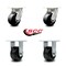 Service Caster 4 Inch Kingpinless Phenolic Wheel Swivel Caster Swivel 2 Rigid SCC, 2PK SCC-KP30S420-PHR-2-R-2 - alternate 4